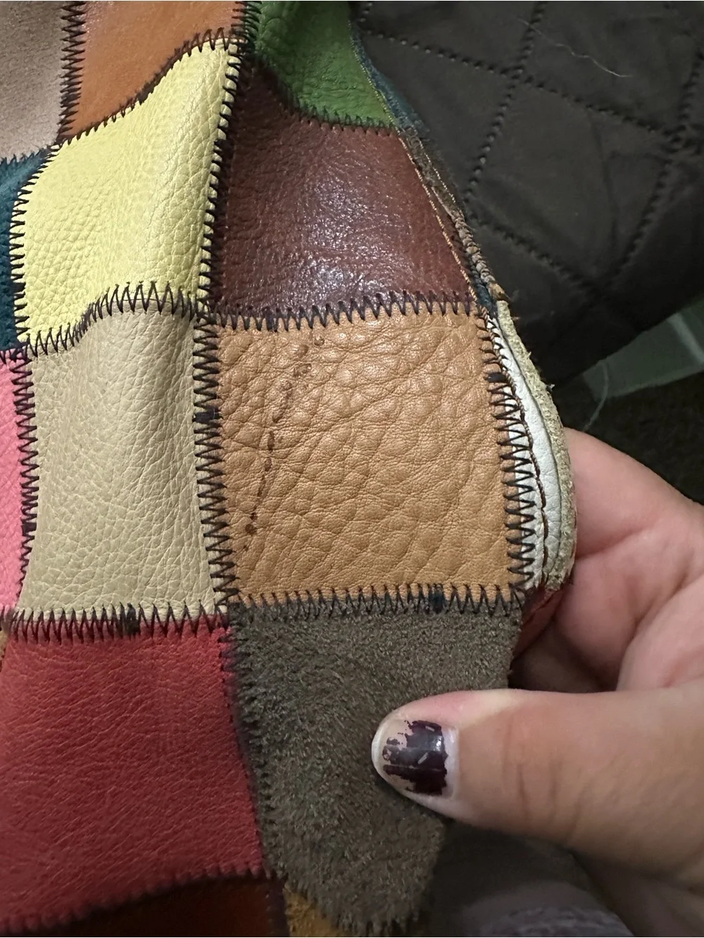 Lucky Brand Patchwork Leather Hobo Shoulder Bag - Picture 4 of 8